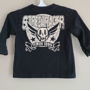 STREETRACER black long sleeved tee shirt
